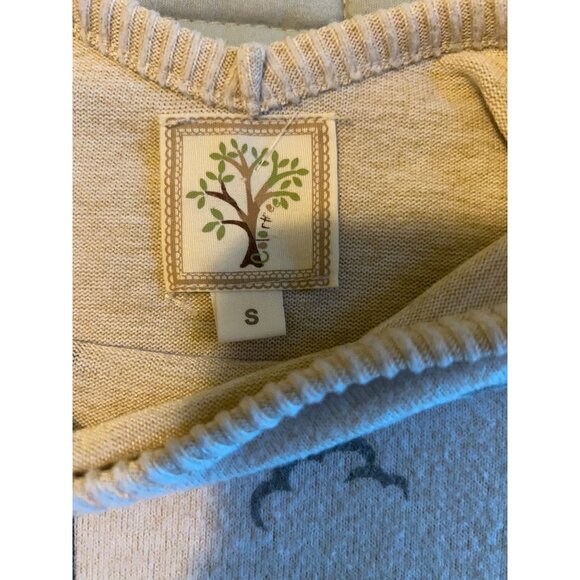 Colortree Paris Graphic Lightweight Sweater Top Women’s Small Beige Eiffel Tower - Picture 9 of 9